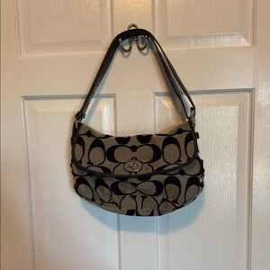 Coach Black and Tan Shoulder Bag